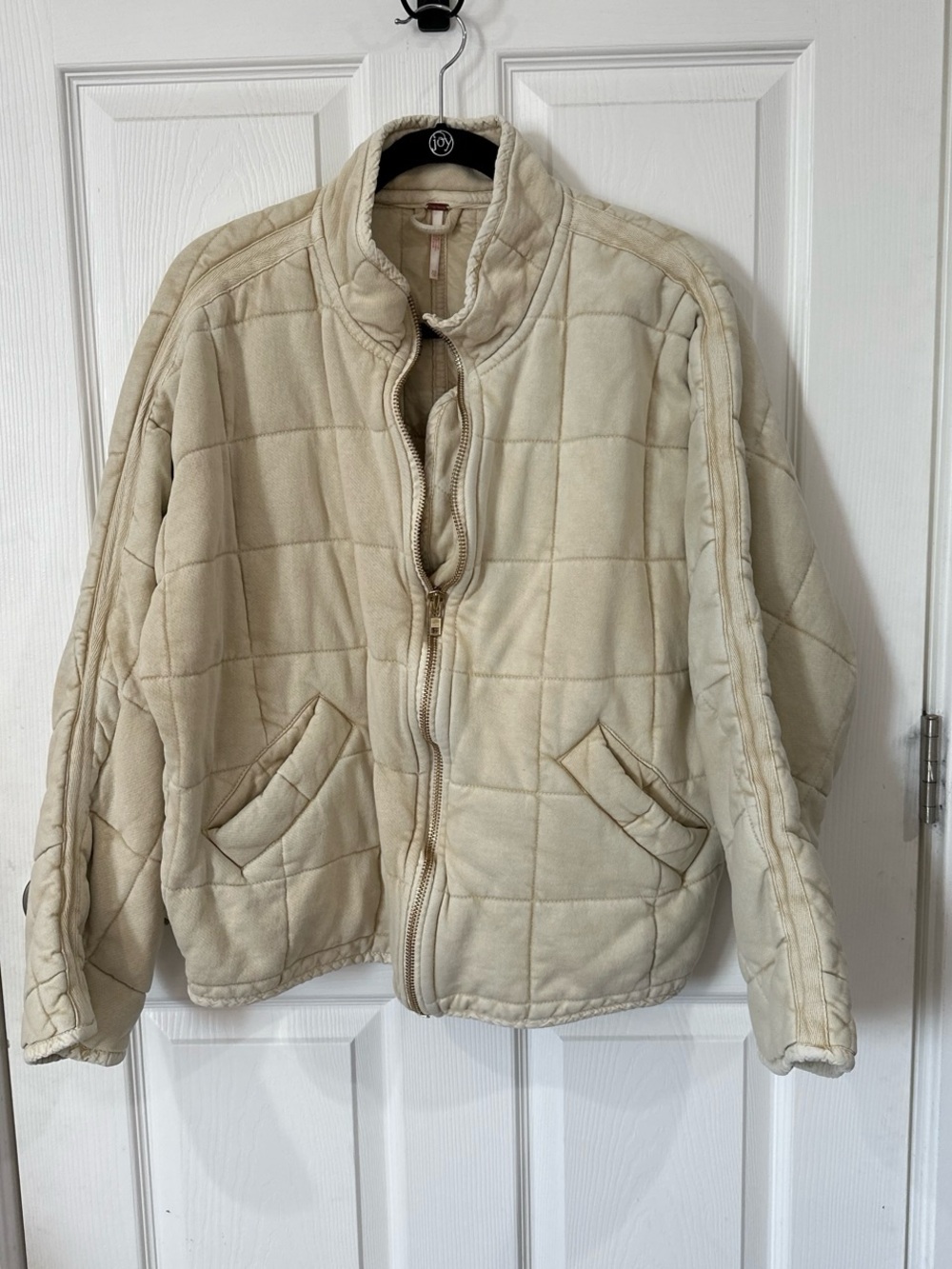 Free people dolman Quilted Cream Women's Jacket - Lightweight Warmth
